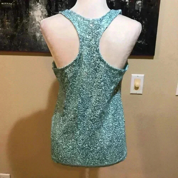 NWT DKNY Powder Blue Sequin Racerback Tank - S - Picture 2 of 7